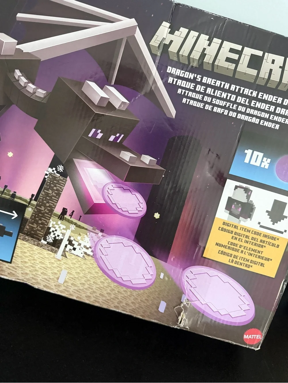 Minecraft Dragon's Breath Attack Ender Dragon Figure - Purple